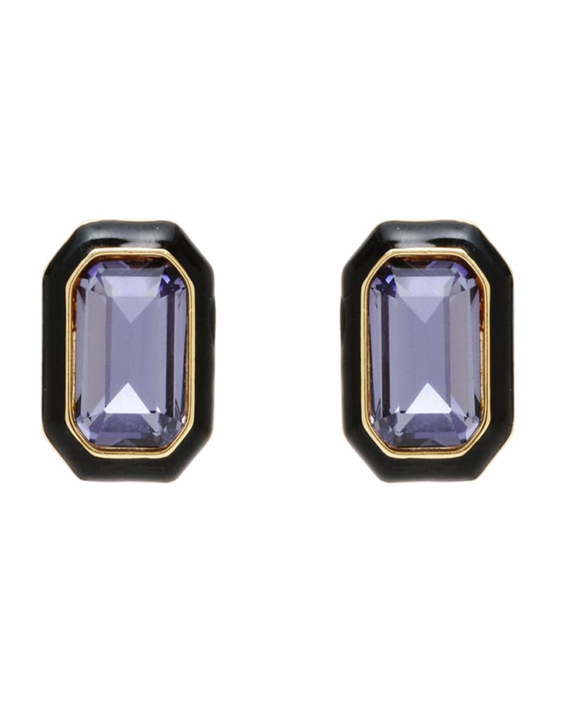 Front of a size one-size-fits-all Francesca Studs in BLACK MULTI by Mignonne Gavigan. | dia_product_style_image_id:320194